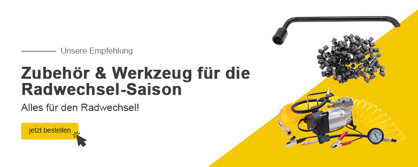 Unsere Empfehlung: Zubehoer und Werkzeug fuer den Radwechsel